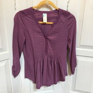 Free People Purple Striped Top